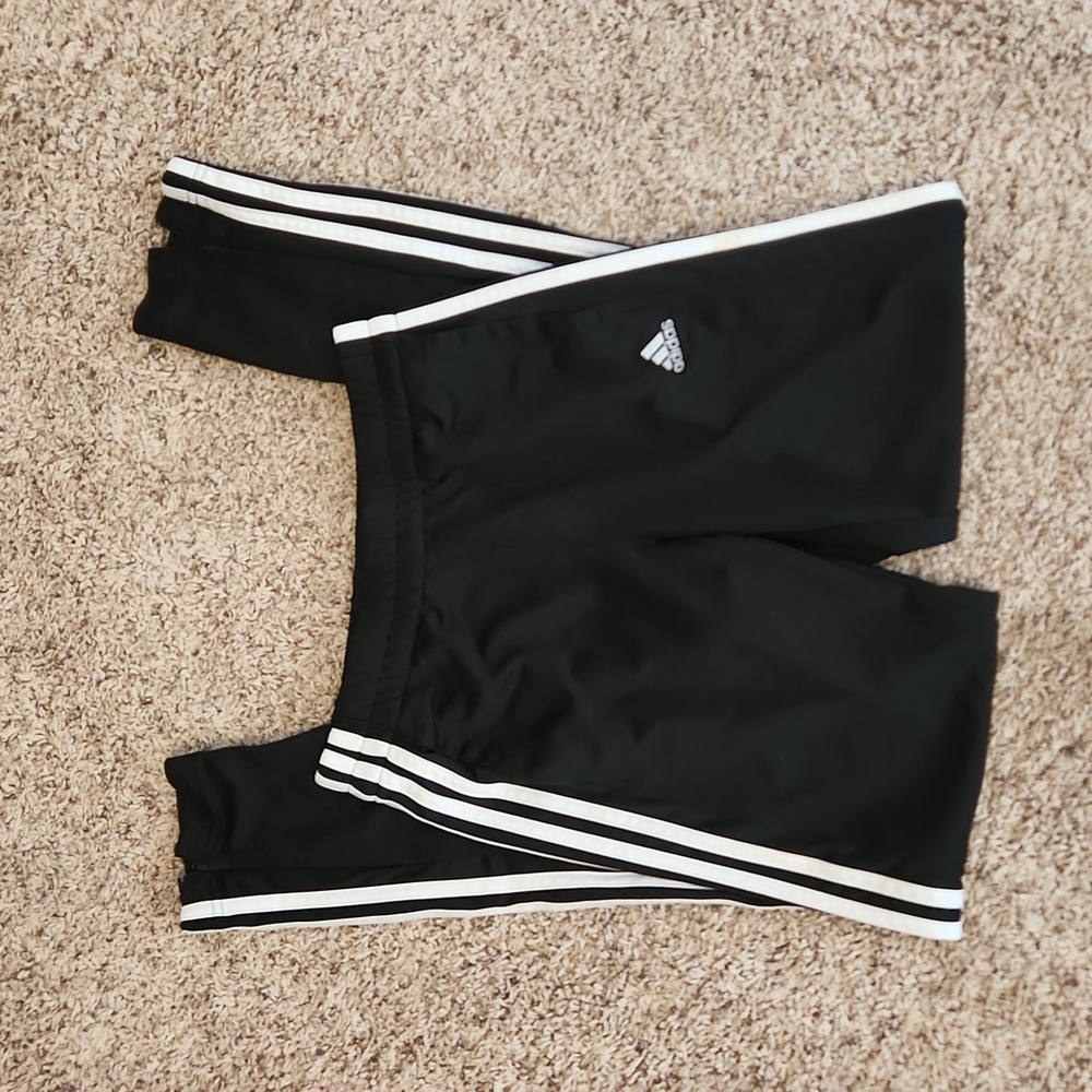 XS Adidas Climalite Sports Pants Zippered at Bottom